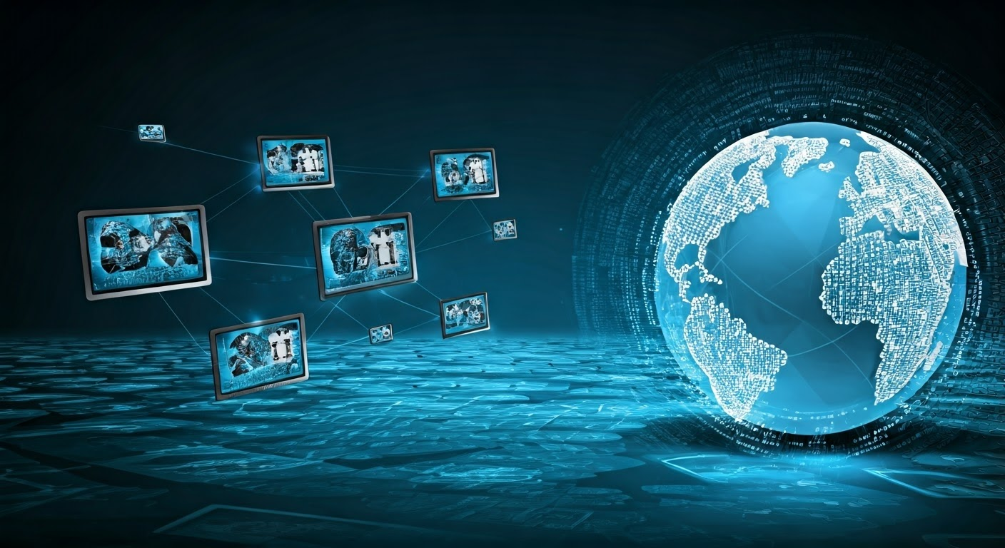 Abstract representation of internet connectivity